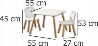AC-D&eacute;co Kesper Conjunto De Muebles Infantiles Blanco Mdf Para Ni&ntilde;os