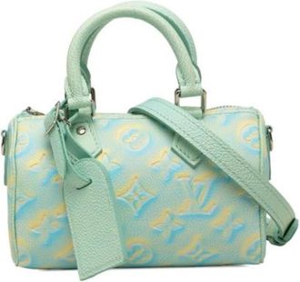 Louis Vuitton Pre-owned Vintage Crossbody Bag - Dames - Vintage Schoudertas - Blauw - ONE Size - Leer - Vintage