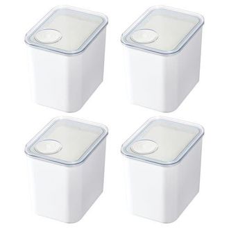 iDesign Medium Canister with Removable Pour Cap - Set of 4 - White at Nordstrom