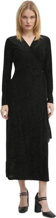 Never Fully Dressed Willow Wrap Jurk - Dames - Wikkelkleedje - Zwart - XS - Polyester - Kleedjes