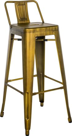 Clp Taburete De Bar De Metal Mason Dorado