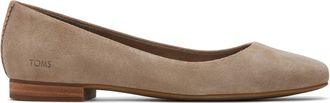 Toms Briella Taupe Suede Flat