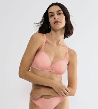 Triumph T-Shirt-BH TRIUMPH Amourette, Damen, Gr. 75, Cup F, cherry rose, Microtouch, Obermaterial: 52% Polyester, 32% Polyamid, 16% Elasthan, BHs T-Shirt-BH, 