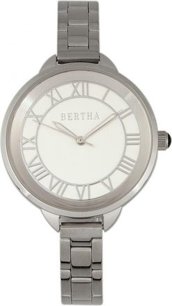 Bertha Sunglasses Madison Sunray Dial Bracelet Watch in Silver at Nordstrom