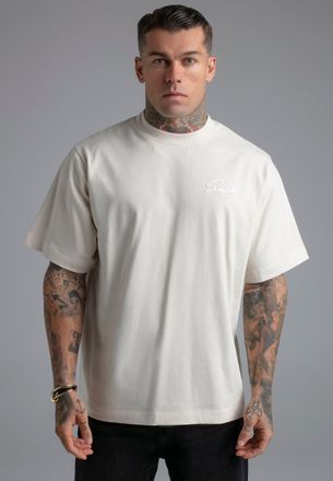 Siksilk Mens Ecru Script T-Shirt XXL