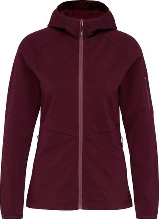 Stoic MerinoFleece270 KuolpaLightSt. III Zip Merinohoodie f&uuml;r Damen | rot