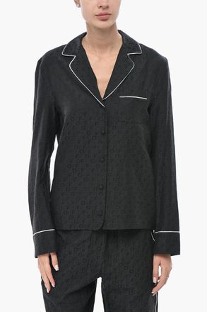 Off-white FOR EVER Camicia PAJAMA in Misto Seta Jacquard Off-White