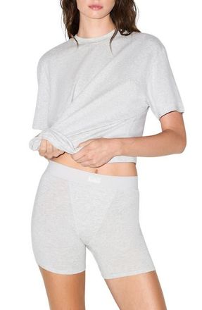 SKIMS Boyfriend T-Shirt in Light Heather Grey at Nordstrom, Size Xx-Small