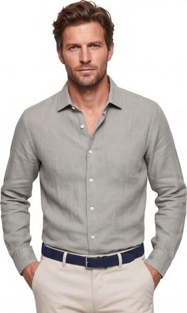 Superdry linnen overhemd groen slim fit zomer