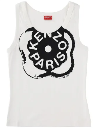 Kenzo Boke Flower Tank Top - White