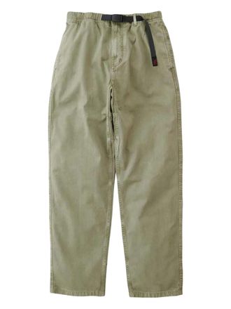 Gramicci belted-waist cotton trousers - men - Cotton - L - Green
