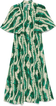 Ulla Johnson Abito midi Silhuette - Verde