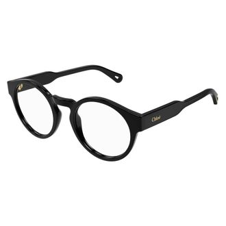 Chlo&eacute; Glasses, unisex, Black, Size: 51 MM Round Eyeglasses