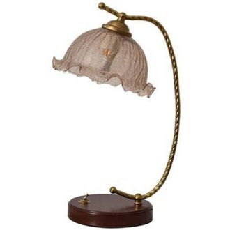 OEM L&aacute;mpara De Mesa Vintage, Pantalla De Cristal, L&aacute;mpara De Escritorio Para Dormitorio, Estudio O Mesita De Noche