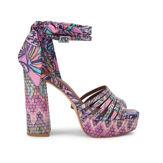 Kurt Geiger Womens Pierra Ankle Tie Platform Sandals - Lilac