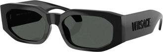 Versace Zonnebrillen - Heren - Zonnebrillen - Zwart - 55 MM - Accessoires