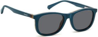 Polaroid Vista + Clip-On - unisex - Zonnebrillen - Blauw - 47 MM - Accessoires