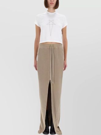 Rick Owens graphic print cropped top with short sleeves