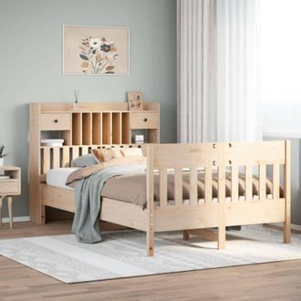 vidaXL Vidaxl - Estructura De Cama Sin Colch&oacute;n Madera Maciza De Pino 135x190 Cm
