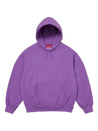 SUPREME logo appliqué hoodie - unisex - Fabric - M - Purple