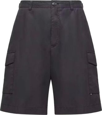 Moncler Cotton Cargo Shorts - male - Moncler - Casual Shorts - Blue - XL - Shorts