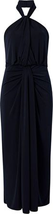 Cinq &agrave; Sept Kaily halterneck maxi dress - women - Polyester/Triacetate - 0 - Blue