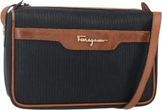 Ferragamo Pre-owned Cross Body Bags, female, Black, Size: ONE SIZE Pre-owned Leather Shoulder Bag