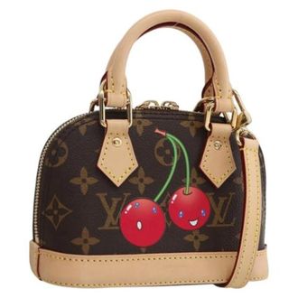Louis Vuitton Pre-owned Monogram Cherry Blossom Handtas - Dames - Pre-owned - Bruin - Maat: ONE Size Zijde