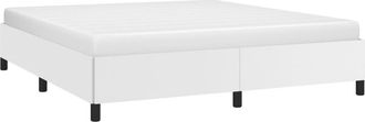vidaXL Vidaxl - Estructura De Cama Sin Colch&oacute;n Cuero Sint&eacute;tico Blanco 160x200cm