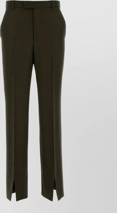 Gucci wool blend tailored trousers front pleats