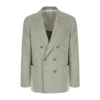 Brunello Cucinelli Double-breasted Blazer - male - Brunello Cucinelli - Blazers - Green - 2XL - Jackets