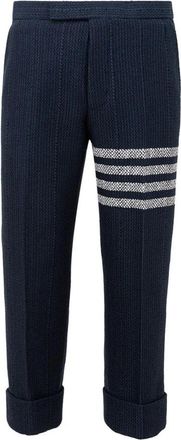Thom Browne Acryl Broek - Heren - Slim Fit Broeken - Blauw - M - Broeken