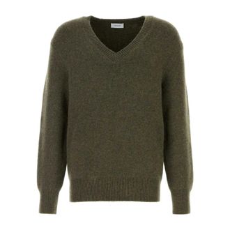 Ferragamo Cashmere Knitwear, male, Green, Size: L Dark Green Cashmere Sweater