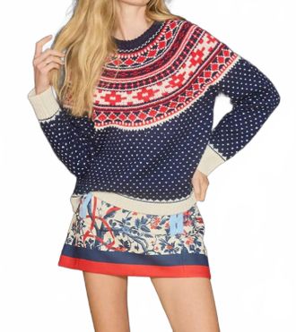 Hunter Bell Josie Classic Knit Sweater In St. Moritz Fairisle
