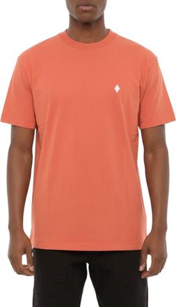 Marcelo Burlon Orange Crew Neck Logo T-Shirt