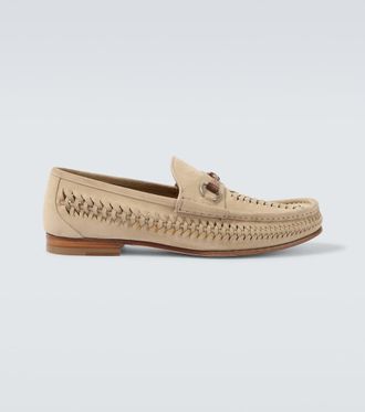 Gucci Horsebit 1953 woven suede loafers