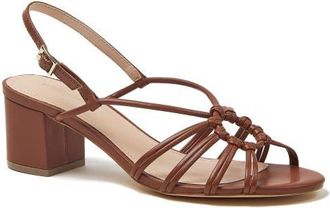 Lands End Pasadena Knotted Heel Sandals in Cognac at Nordstrom, Size 8.5