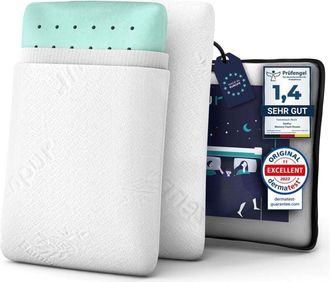 ZenPur ZenPur Cuscino Memory Foam Ortopedico, Ergonomico, Antibatterico con Fodera in Fibra di bambù, Ideale per Dolori Cervicali - Ipoallergenico e