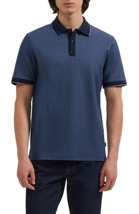 Bugatchi Three Button Cotton Polo in Navy at Nordstrom, Size Xx-Large