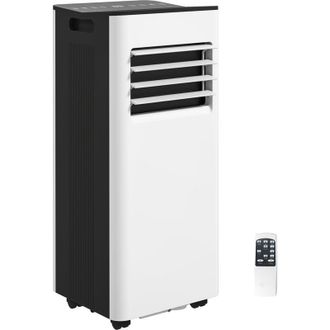 HOMCOM Homcom Aire Acondicionado Port&aacute;til 9000 Btu Deshumidificador 24,1 L/d&iacute;a Con Control Remoto Pantalla Led Temporizador 24h 2 Velocidades Para 28m&sup2;