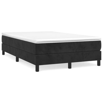 vidaXL Cama Box Spring Con Colch&oacute;n Terciopelo Negro 120x190 Cm Vidaxl
