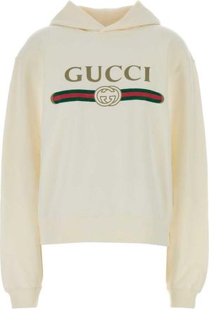 Gucci Off White Logo Print Hoodie