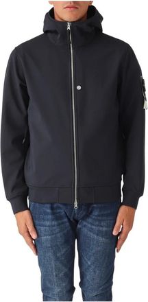 Stone Island Heren, Jassen, Blauw, Maat: XL Poliester