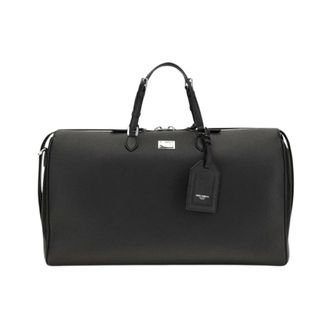 Dolce & Gabbana Weekendtas van generfd leer - Heren - Tassen - Zwart - Maat: ONE Size Leer