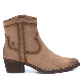 Xti Womens Italian Western Booties In Light Brown
