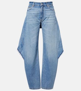 Stella McCartney Paneled barrel-leg jeans