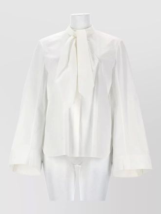 Tory Burch bow detail top long sleeve buttons