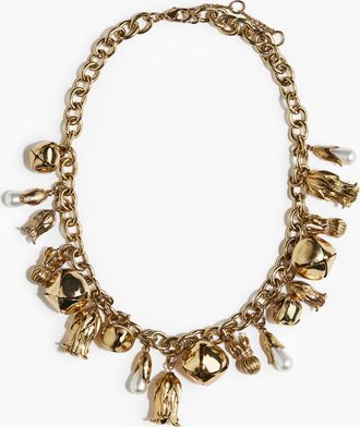 H&M Halskette mit Anhängern - Braun