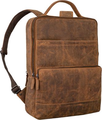 STILORD Henning Large Mens Leather Backpack Laptop Backpack 16 Inch Genuine Leather Business Backpack Work Backpack for Office Travel and Daily Use Colour:ber