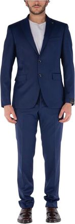 Tagliatore Heren, Pakken, Blauw, Maat: XL